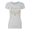 thumbnail image 2 of Positivity saying Pop Culture Womens Slim Fit Junior Tee, Heather Grey, 2XL, 2 of 3