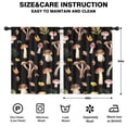 thumbnail image 2 of Blackout Kids Curtains,Brown Mushroom Leaf Black Pattern Childrens Insulated Curtains Set Of 2,Bedroom Essentials,Toddler Room Decor 42"x54", 2 of 5