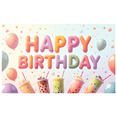 thumbnail image 6 of Yatrandify Colorful Theme Birthday Banner Decorative Design Boba Tea Birthday Décor for Kids Party Celebration Holiday, 6 of 7