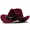 JXF-549 wine, variant on West cowboy hat Chapeu black wool man Wome hat Hombre Jazz hat Cowgirl large hat for men sombreros 56-58Cm