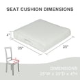 thumbnail image 5 of Aoodor Patio Chair Cushions Set of 2, 25 x 25 x 4 Inch Water Resistant Outdoor Seat Cushions with Handle and Ties, Square Corner Cushions for Patio Furniture Garden Lawn, Light Gray, 5 of 8