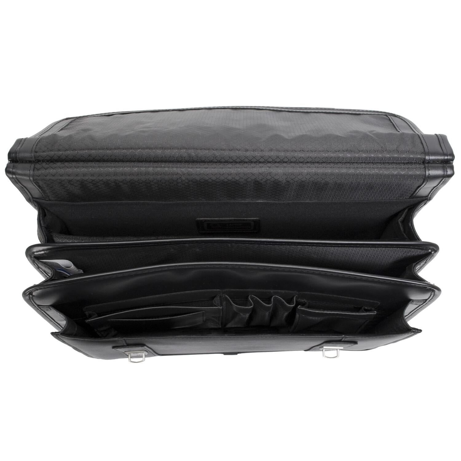 McKlein, V Series, HALSTED, Top Grain Cowhide Leather, 15" Leather Double Compartment Laptop Briefcase