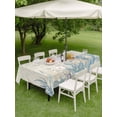 thumbnail image 3 of Outdoor Tablecloth with Umbrella Hole and Zipper, Blue Seahorse Coastal Rectangle Table Cloth 60x84 Inch Waterproof Tablecloth, Summer Beach Nautical Ocean Coral Vintage Picnic Table Cover for Patio, 3 of 7