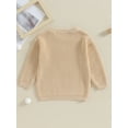thumbnail image 4 of Bagilaanoe Toddler Baby Boy Knitted Sweater Long Sleeve Letter Embroidery Pullover 12M 18M 24M 3T 4T 5T Kids Warm Jumpers Tops Fall Loose Knitwear, 4 of 9