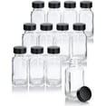 thumbnail image 1 of 2 oz / 60 ml Clear Glass French Square Bottle with Airtight Phenolic Cap, 1 of 6