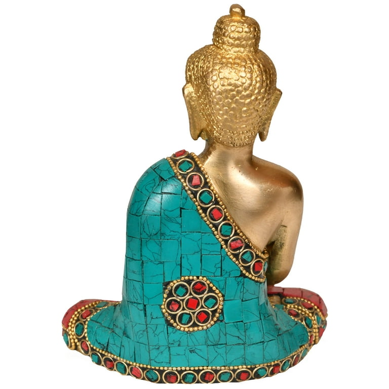 The Medicine Buddha (Tibetan Buddhist Deity) - Brass Statue with