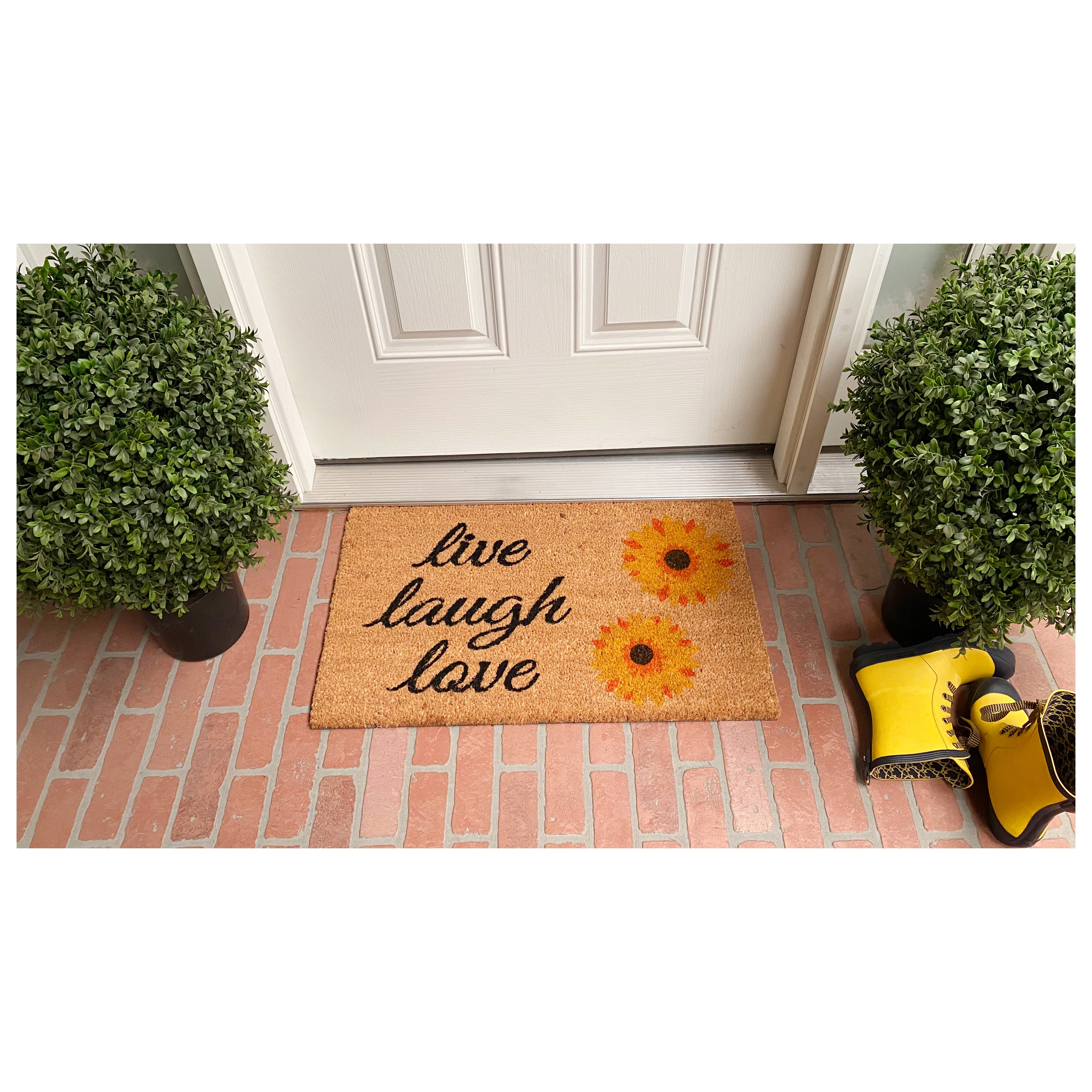 Sunflower Live Laugh Love Doormat