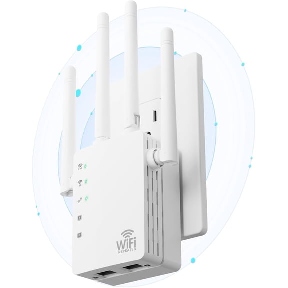 WiFi Extender, 2026 Signal Booster with Dual Band 5GHz/2.4GHz, Long Range Up to 14000 sq. ft, Internet Extender WiFi Booster, WiFi Extenders Signal Booster for Home and Outdoors (Model DF10)