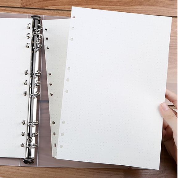 A6 Planner Inserts Refill, 45 Sheets Grid Paper, 6-Ring Refill Paper for Binder Notebook Journal Office Home