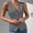 Dark Gray, variant on Women Solid Color V Neck Sleeveless Suit Vest, Button Front Casual Waistcoat Fashion Layering Outerwear for Spring Summer Autumn Daily Wear Yellow