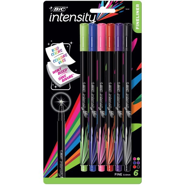 Bic Intensiteit Fijne Punt 0.4 Mm Diverse Kleuren Klassiek 4 Veelkleurig