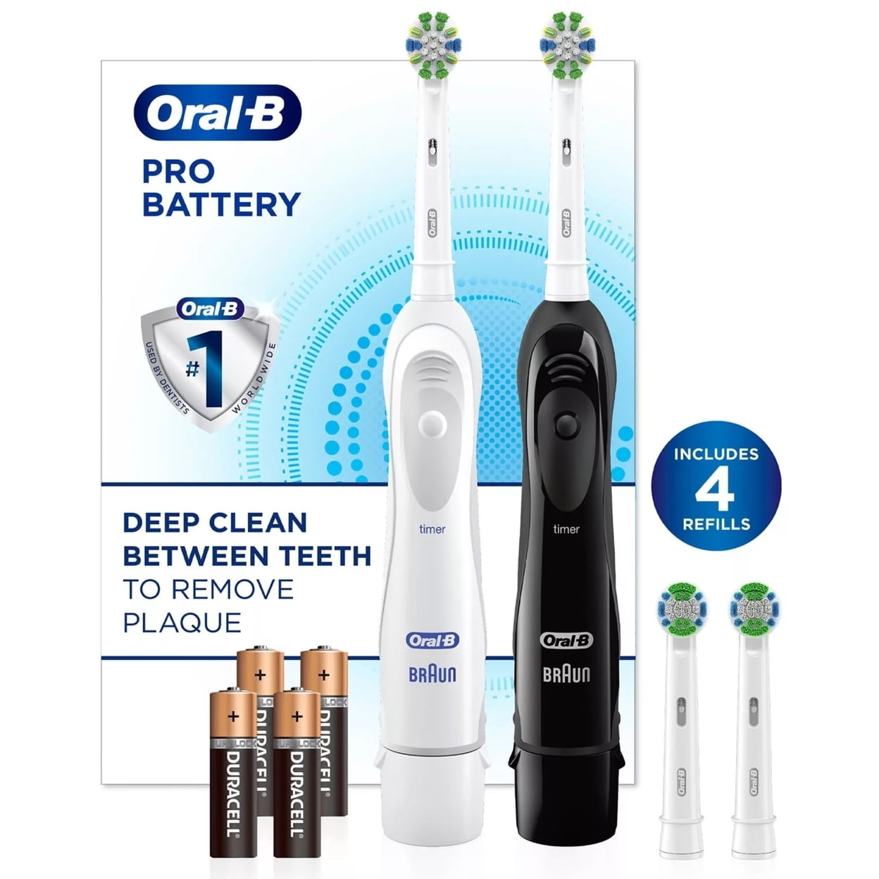 Pro Advantage Battery Powered Toothbrush (2 Pack) - Walmart.com