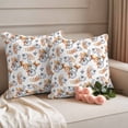 thumbnail image 2 of White Blue Pumpkins Fall Outdoor Waterproof Pillow Covers, Thanksgiving Botanical Leaves Decorative Square Throw Pillowcase Sofa Cushion Sham for Patio/Couch/Chair, 24"x24" 2 Pack, 2 of 8
