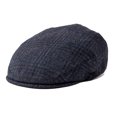 thumbnail image 1 of FEINION Autumn Men Cap Summer Hat Wool Blend Flat Caps Large Check Herrinbone Hats 721 Blue 58 cm, 1 of 6