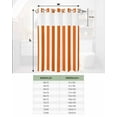 thumbnail image 6 of No Hook Shower Curtain with Snap in Liner, Orange and White Striped Geometric Hotel Shower Curtains for Bathroom, Washable Shower Curtain Liner Set with Mesh Top Window, 72”x78”, 6 of 6