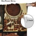 thumbnail image 6 of Vintage Coffee Curtains, I Love Coffee Theme Collage Roasted Beans Brewing Machines Cups Aromatic Drink Brown Window Drapes for Kitchen Living Room Cafe, 42x54 Inch, 6 of 6