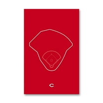 Cincinnati Reds Great American Ballpark 11" x 17" Ballpark Outline Art Poster