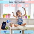 thumbnail image 3 of Karaoke Machine Kids, Portable Bluetooth Karaoke Machine with Microphone for Kids Adults, Voice Changing Effects & LED Lights, 3 of 5