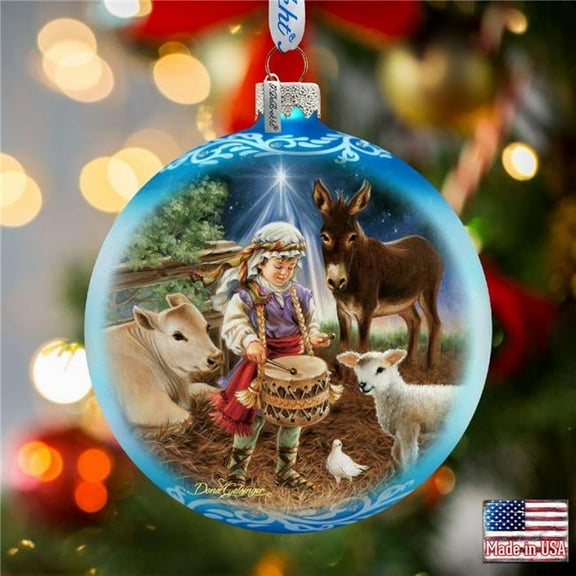 G. Debrekht 71151-9720 Little Drummer Boy Glass Ornament by D. Gelsinger - Nativity Holiday Decor