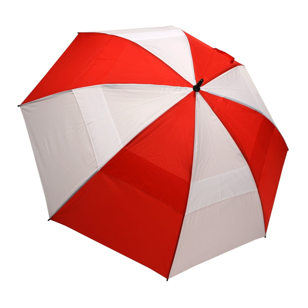 62" WindCheater Vented Double Canopy Windproof Golf Umbrella (Red