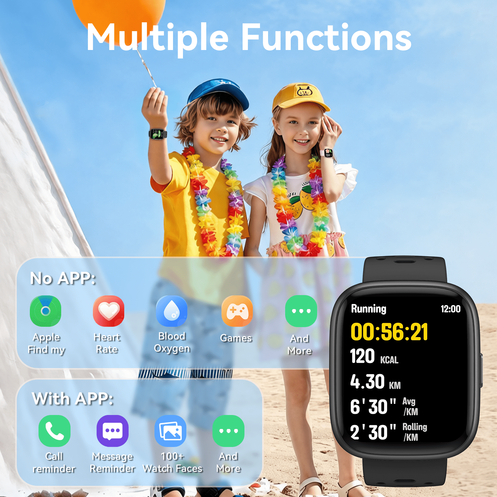 2026 Cillso Smart Watch for Kids with Find My, 1.83" HD Touch Screen, BLE5.3, IP68 Waterproof, Multiple Sports Modes, Activity Tracker Pedometer,Ideal thoughtful Gift