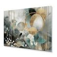 thumbnail image 2 of Designart "Marble Flower Design Golden Blue I" Floral Metal Wall Art, 2 of 4