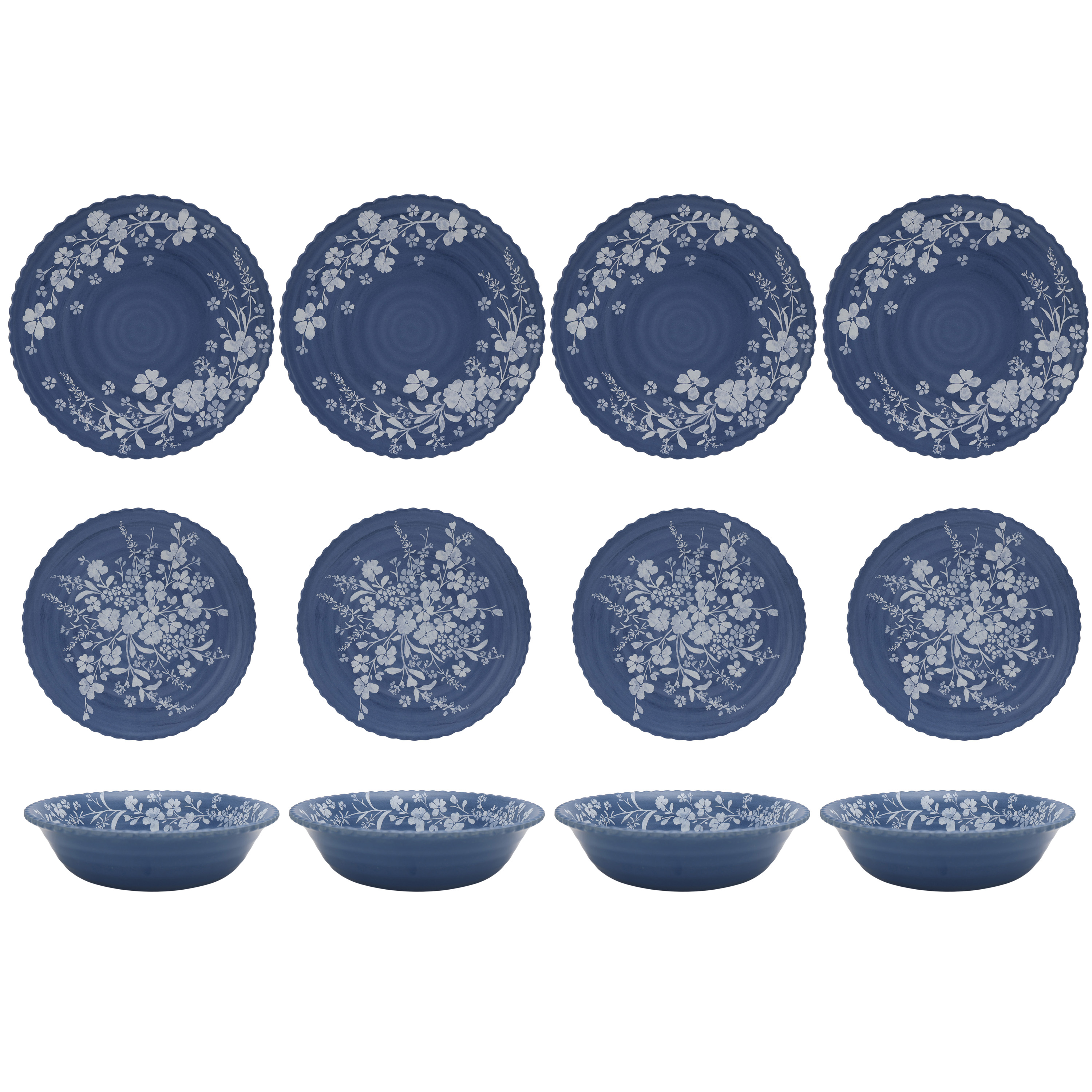 The Pioneer Woman 12-Piece Daisy Bamboo Melamine Dinnerware Set photo 6