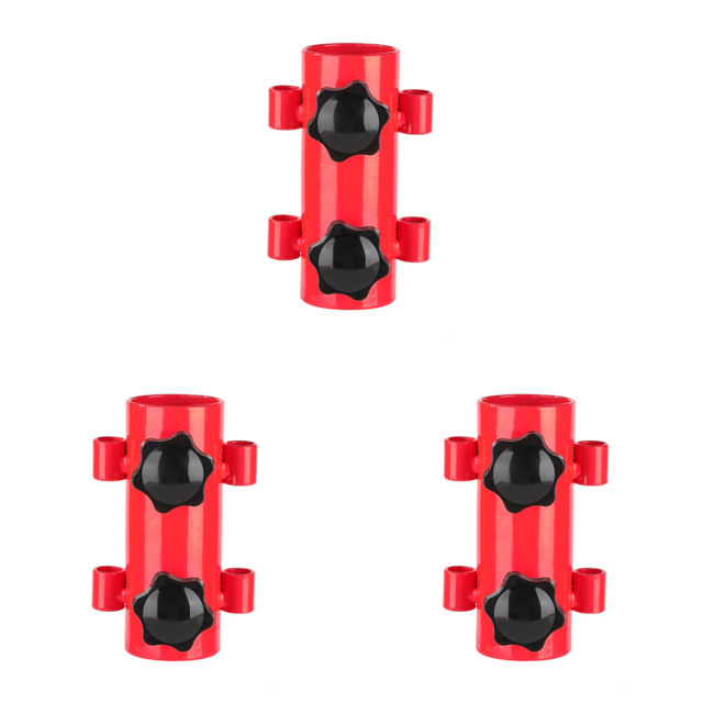 Soporte de varilla para toldo, tubo fijo ajustable para carpa de camping (rojo)