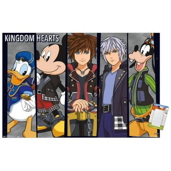 Disney Kingdom Hearts 3 - Group Wall Poster, 14.725" x 22.375"