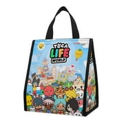 Toca Life World Lunch Bag, Insulated Lunch Box Large Capacity Reusable Insulated Cooler Lunch Totes Bag for Work Office School Camping Travel Picnic