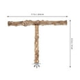 thumbnail image 3 of Miangastore Wood Parrot Perch Stand Parrot Chewing Toy Parrot Perch Molar Stick Parrot Cage Supply, 3 of 9