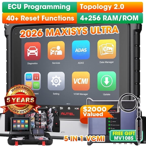Autel MaxiSYS Ultra OBD2 Scanner:Intelligent Scan Tool with 40  Service, 5-in-1 VCMI,ECU Programming & Coding