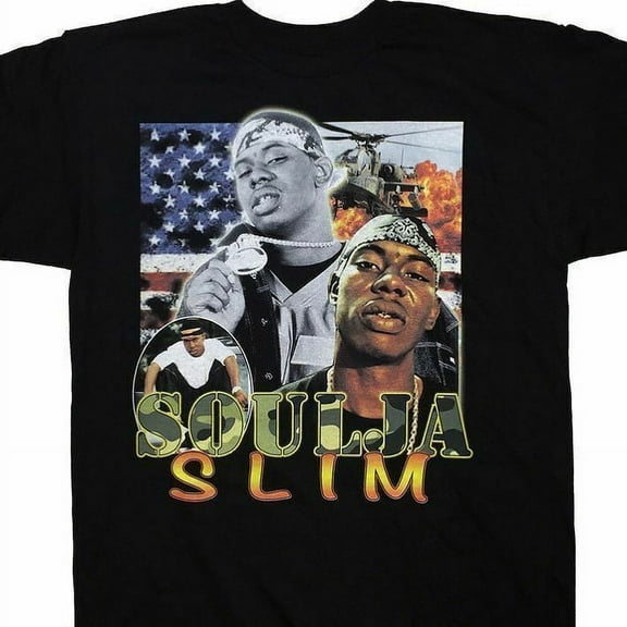 Vtg Soulja Slim Music Lover Heavy Cotton Black S-5XL Unisex Shirt