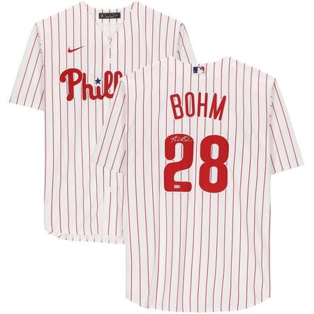 Alec Bohm Philadelphia Phillies Autographed White Nike Replica Jersey