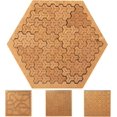 thumbnail image 1 of Fractal Tray Puzzles, Hard Difficult Wooden Jigsaw Puzzles for Adults, Unique Irregular Creative Labyrinth Impossible Difficult, Reverse Thinking Puzzle, No Image Puzzle (B), 1 of 8