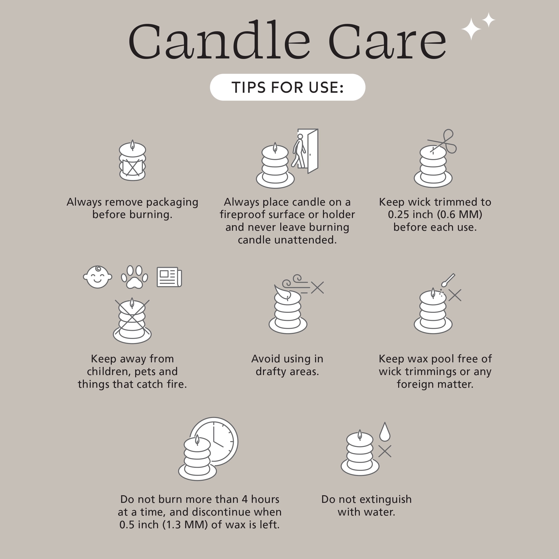 Mainstays Single Wick Bubble Pillar Candle, 3 in x 5 in, Unscented, Taupe