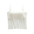 thumbnail image 3 of Dorinao Summer Solid Color Women's Vest Suspender Simple and Exquisite Design, White, L, 3 of 7