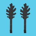 thumbnail image 2 of Renovators Supply Coat Robe Hooks Black Wrought Iron Leaf Shaped 5 in. Rustic Hat Hook Jacket Hanger Wall Mount Hooks Including Mounting Hardware, 2 of 9
