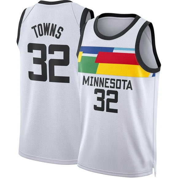 Men's 2022-23 City Edition Minnesota Timberwolves Karl-anthony Towns #32 White Dri-fit Swingman Jersey For Adults