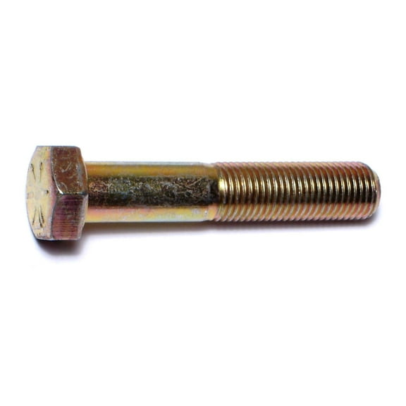 3/8"-24 x 2" Zinc Plated Grade 8 Steel Fine Thread Hex Cap Screws HCS8-185