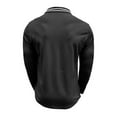 thumbnail image 6 of Aobny Polo Collared Summer Tops Long Sleeve Pocket Cotton Black Tshirts Plain Pullover Men T Shirts,XL, 6 of 7