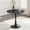 Black+Black, variant on JUFU 24" Round Dining Table, Small Round Dining Table with MDF Wood Top and Metal Pedestal Base, Mid Century Modern Tulip Table for Kitchen, Small Space Bistro Table White