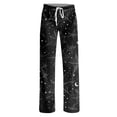 thumbnail image 5 of Halloween Sleep Pants for Women Ghost Pumpkin Print Drawstring Stretchy Pajama Pants, 5 of 5