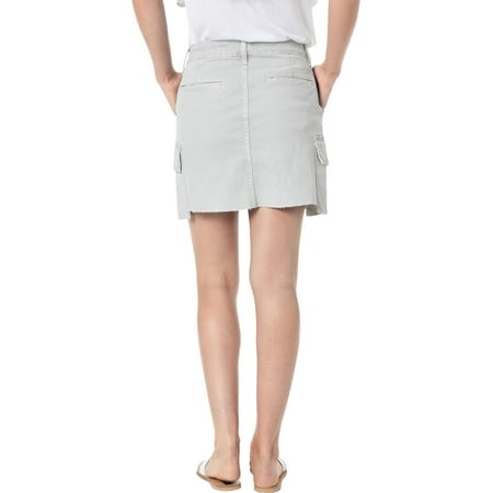 waisted denim joe cargo skirt womens wash light walmart