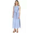 thumbnail image 2 of Michael Kors Womens Sleeveless Maxi Shirt Dress, Blue, Petite, PP/PXS, 2 of 5