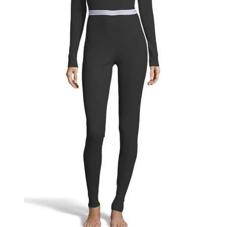 Hanes Womens Waffle Knit Thermal Pant, 4XL, Black