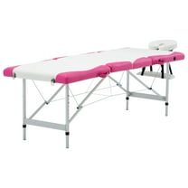 vidaXL Massage Table Foldable Massage Bed Salon Therapy Table 4 Zones Aluminum