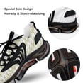 thumbnail image 7 of Aesthetic Green Beige And White Ripple Walking Shoes for Men Woman Lightweight Tennis Fashion Elastic Sports Shoes Cushion Basketball Shoes, 7 of 7