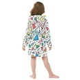 thumbnail image 7 of FORMRS Niños Bathrobe Unisex Hooded Robe Soft Plush Pajamas Sleepwear, Size 10-12T, Blue Triangles, 7 of 7