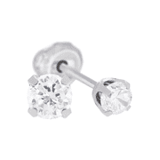 Inverness Home Ear Piercing Kit with 3mm Cubic Zirconia Stud Earrings and Solution in Hypoallergenic Stainless Steel